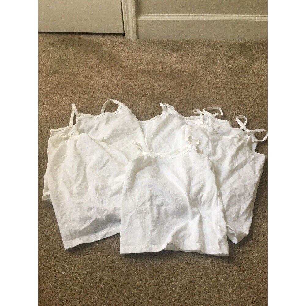 Hanes Toddler Girls 7 Piece Camisole Shirt Tops Tank Size 4T White